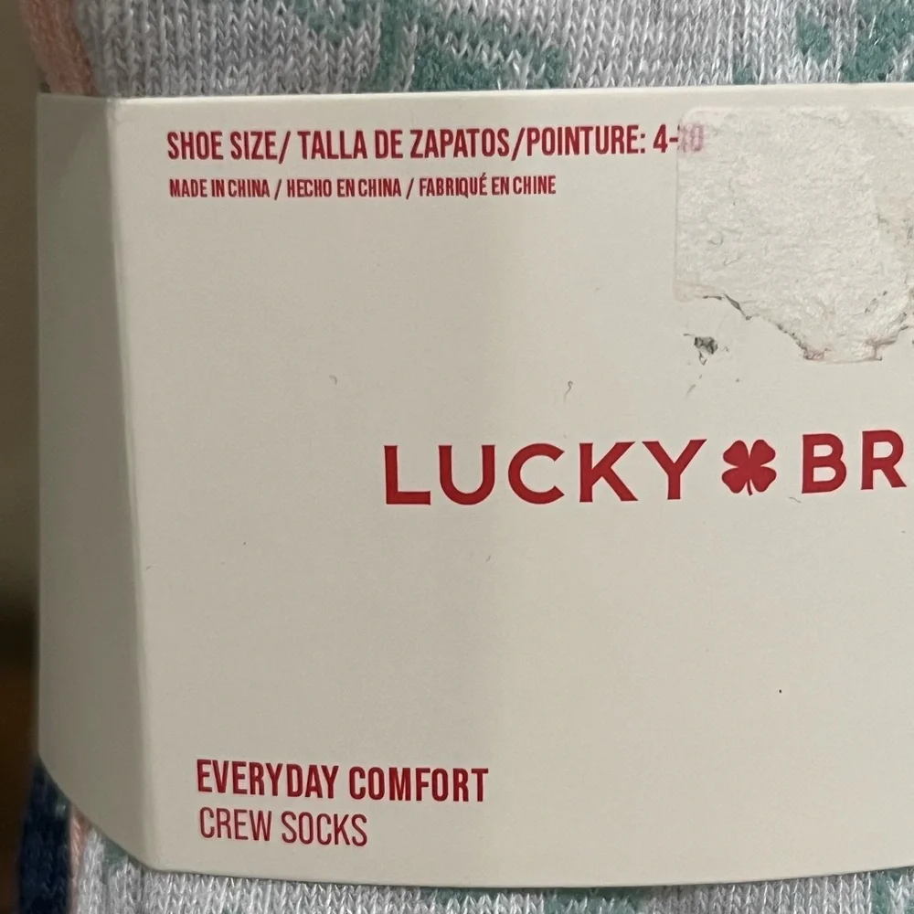 Lucky Brand 5-Pack Crew Socks, new!